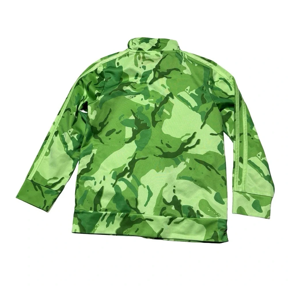 adidas Originals Little Boys Full Zip Track Jacket Green Camo Size 6 - 14 x 19